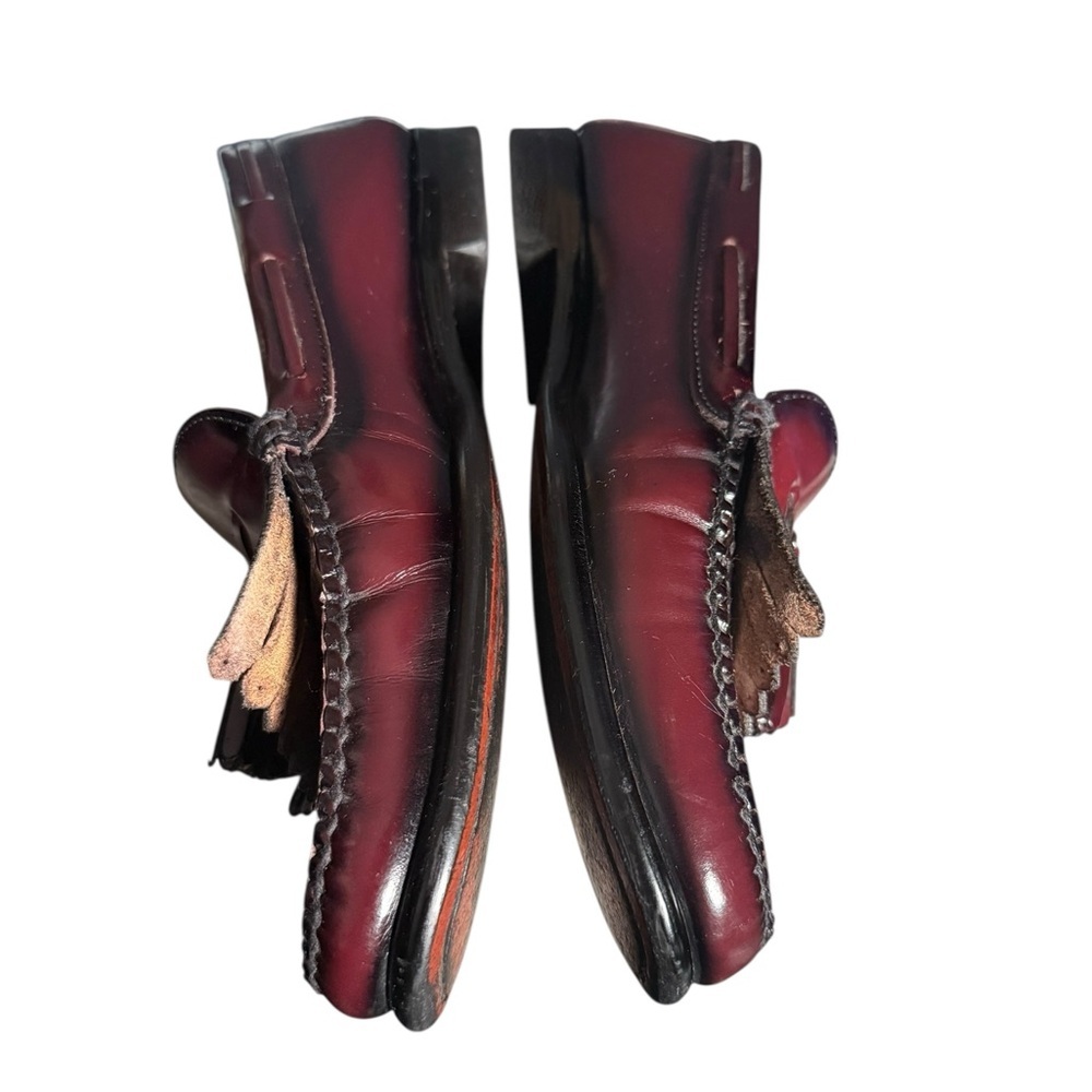 G.H. Bass Burgundy Leather Tassel Loafers Size 11 1/2 D - Picture 8 of 9